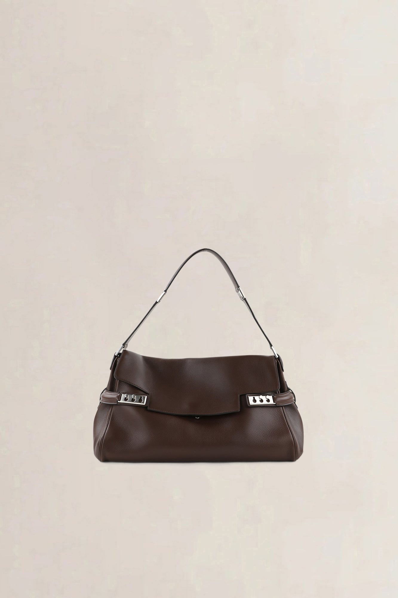 Delvaux Dark Brown Jumping Calf Tempête Épaule Shoulder Bag