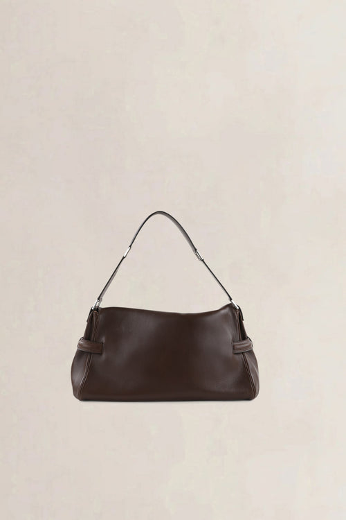 Delvaux Dark Brown Jumping Calf Tempête Épaule Shoulder Bag