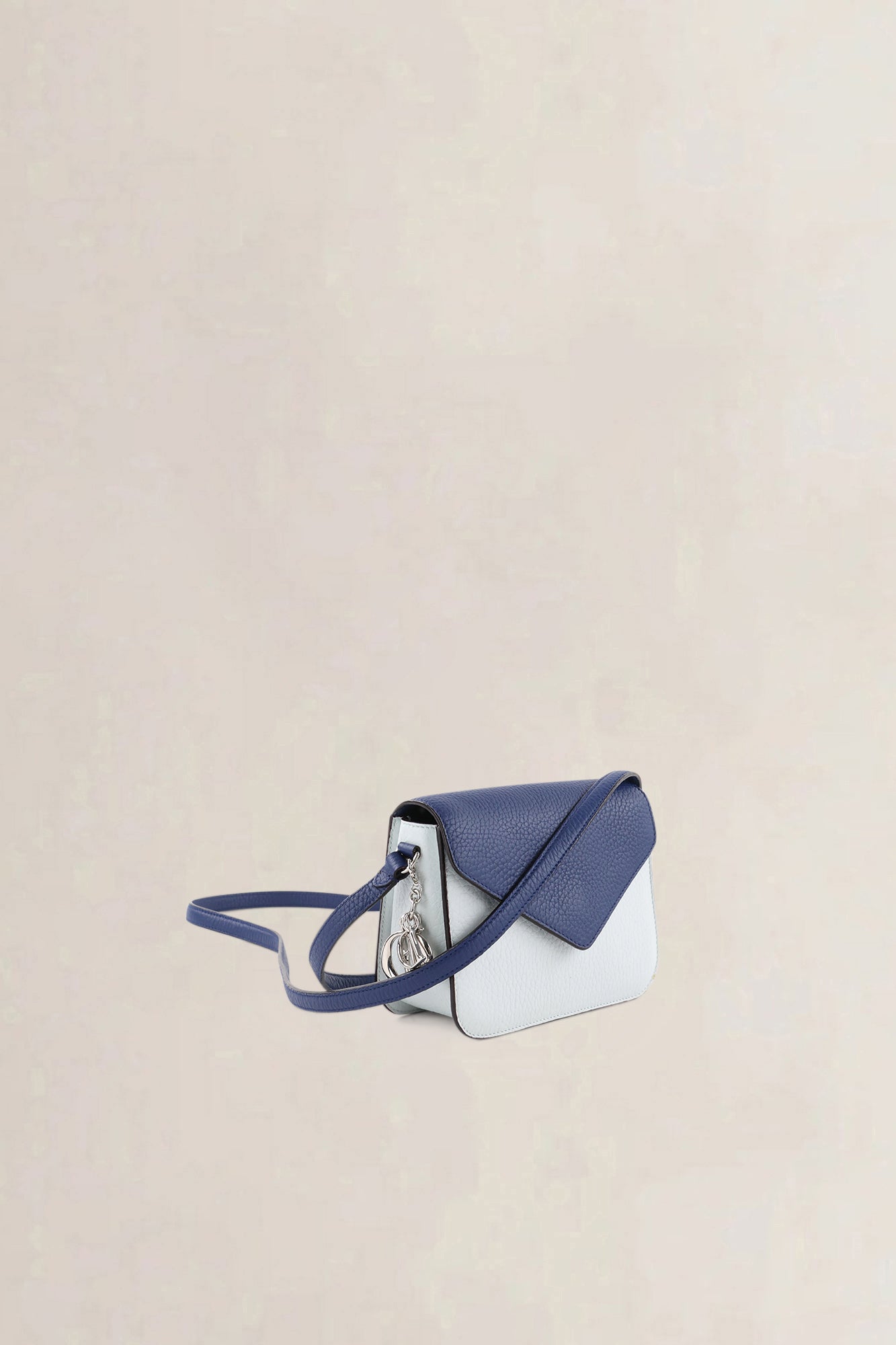 Christian Dior Dark Blue & White Diorissimo Envelope Pouch Crossbody Bag