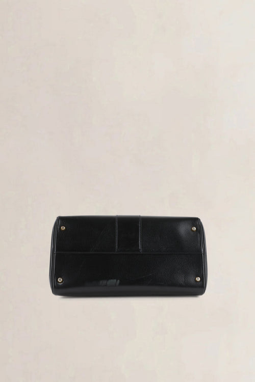 Delvaux Black Jumping Calf Brillant MM Top Handle Bag