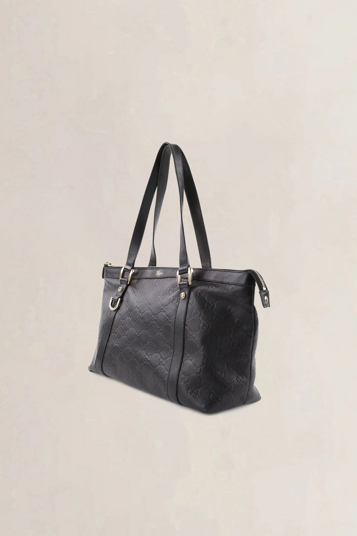 Gucci Black Guccissima Shoulder Bag