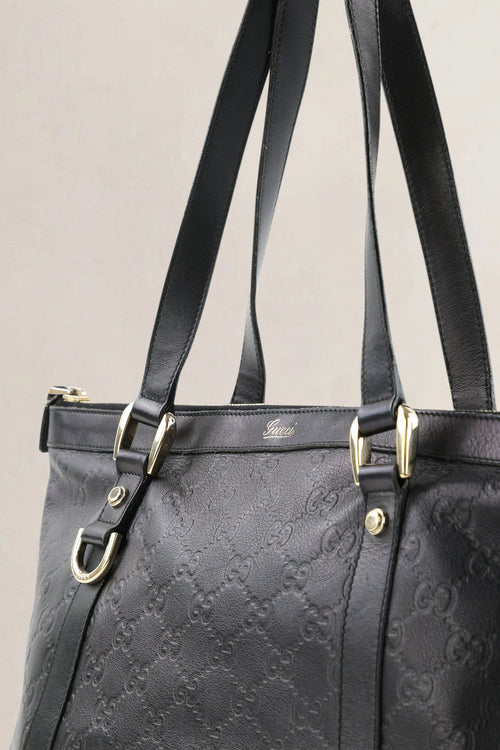 Gucci Black Guccissima Shoulder Bag