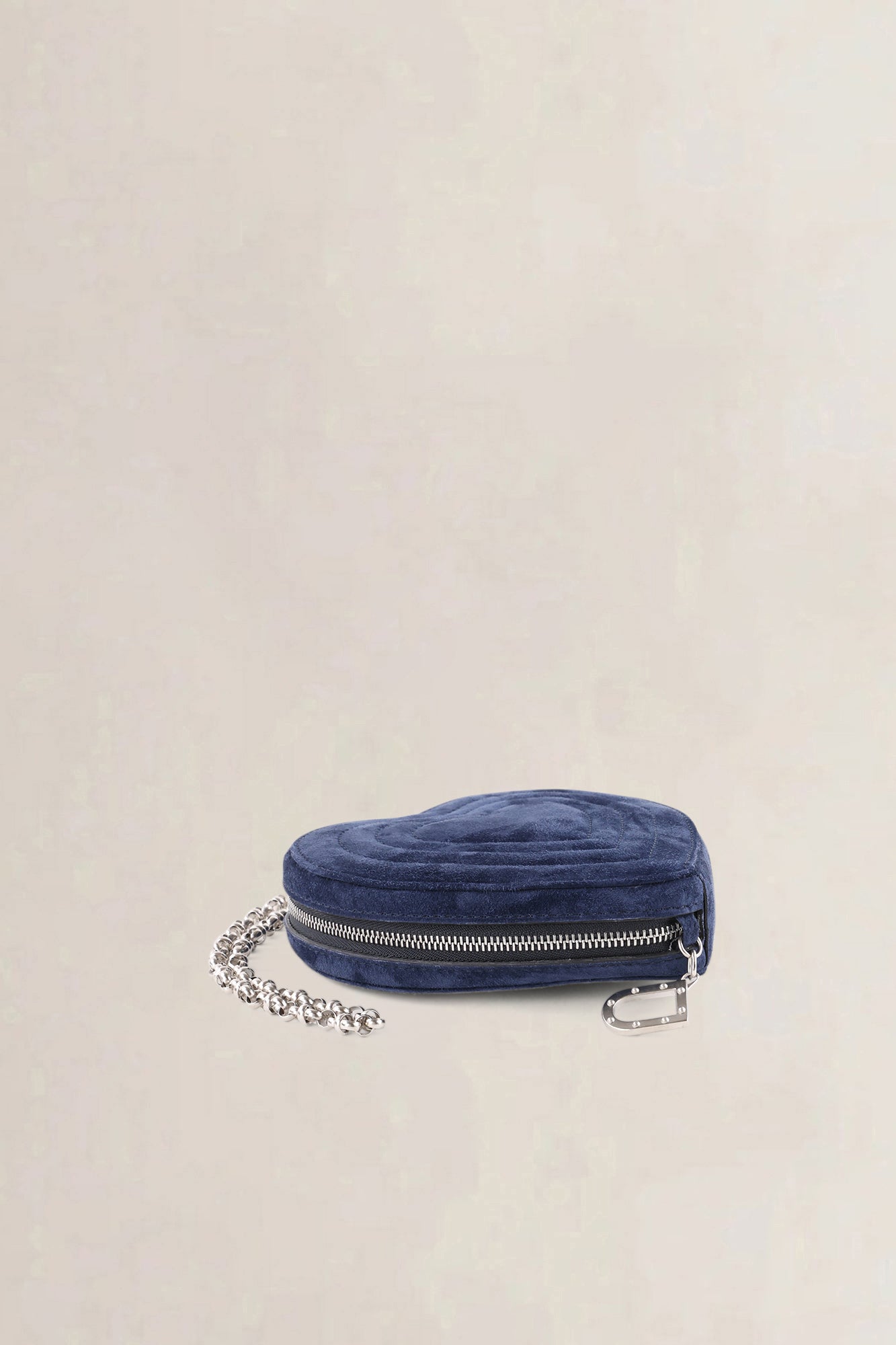Delvaux Navy Blue Suede Augustin CM Top Handle Bag