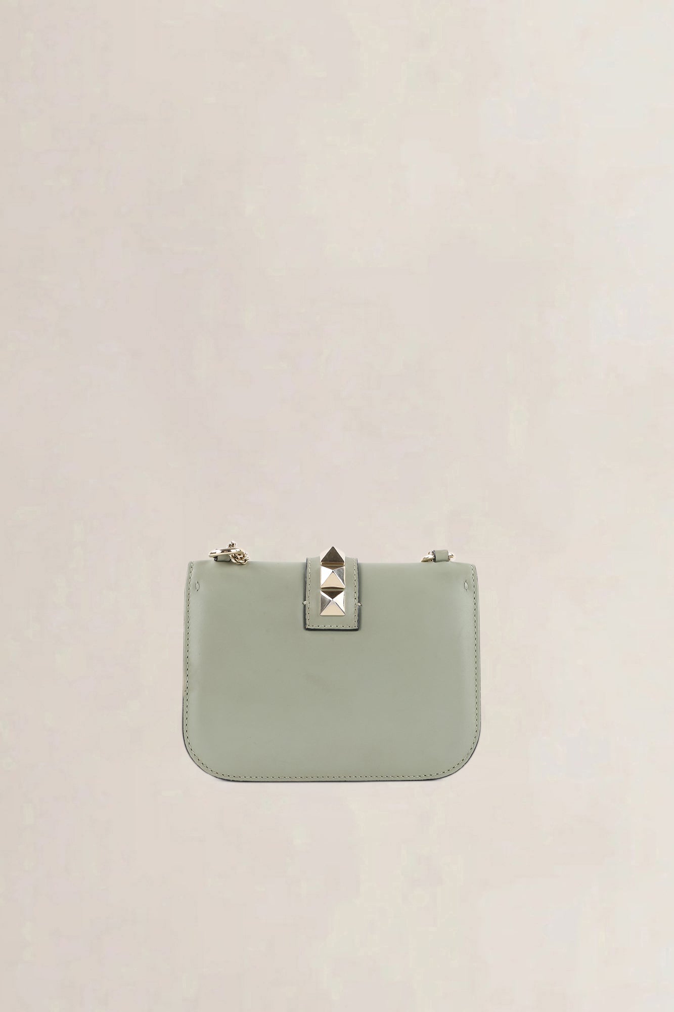 Valentino Garavani Sage Green Small Rockstud Glam Lock Crossbody Bag