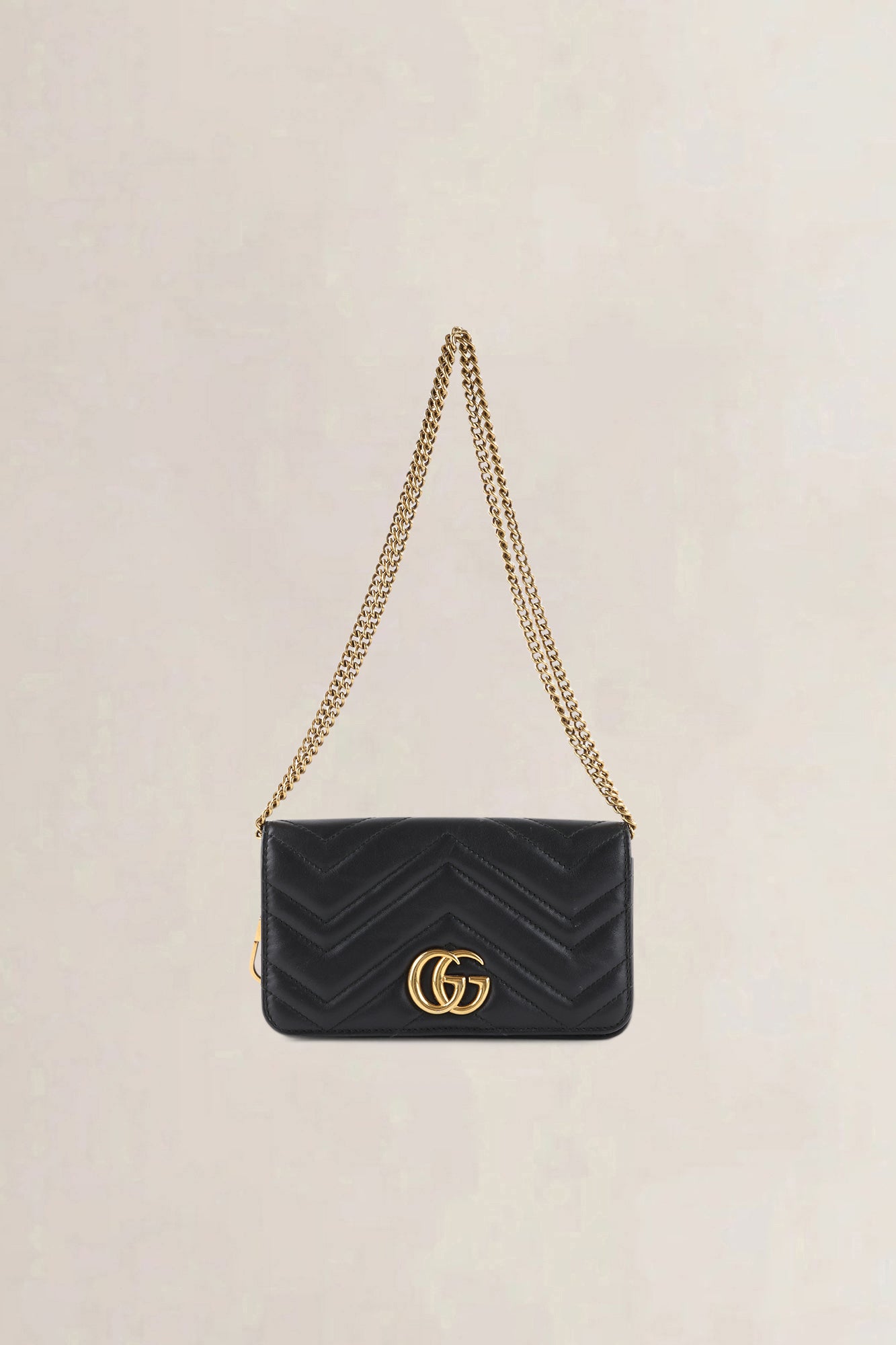 Gucci Black Mini GG Marmont Crossbody Bag