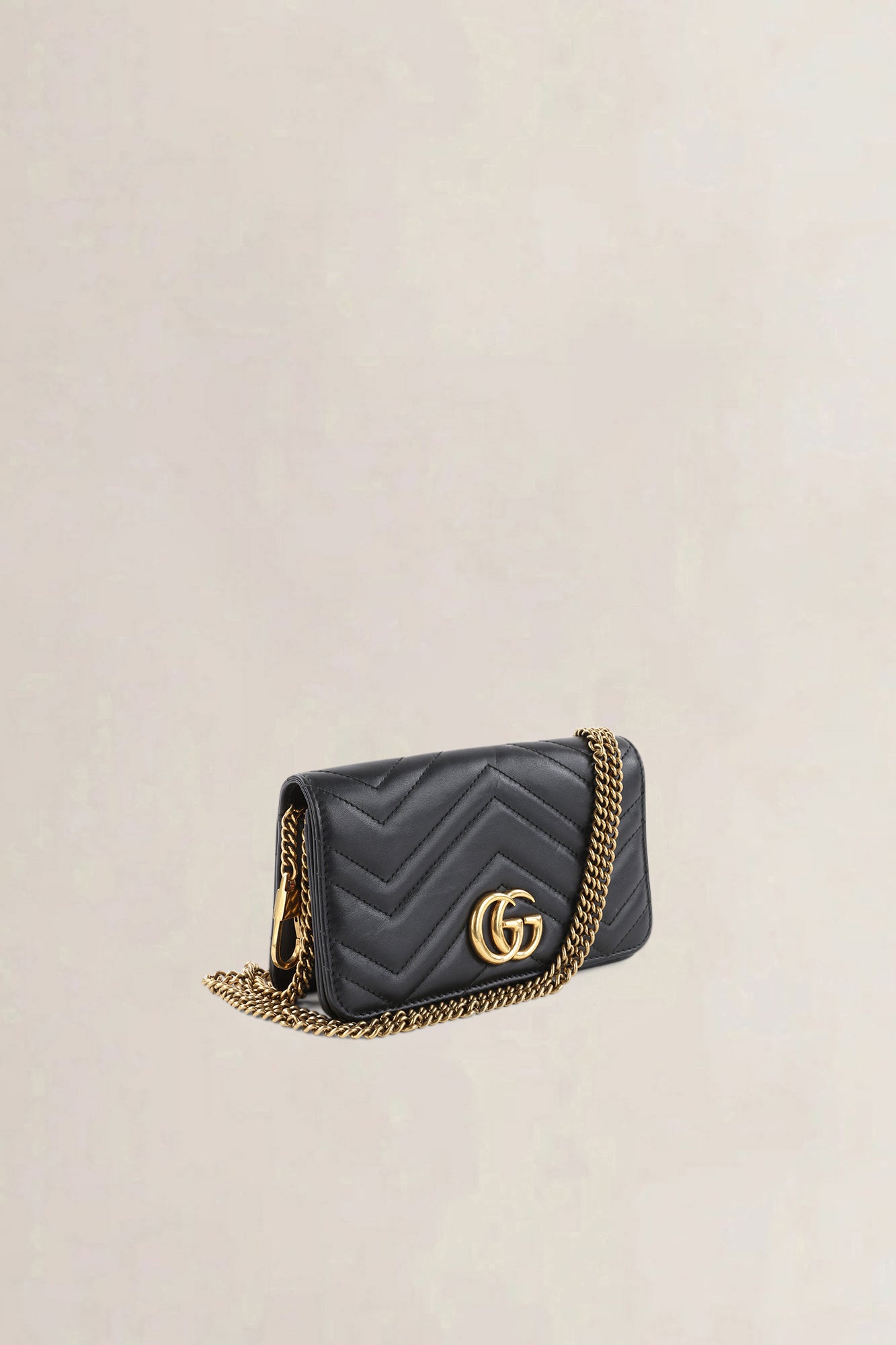Gucci Black Mini GG Marmont Crossbody Bag