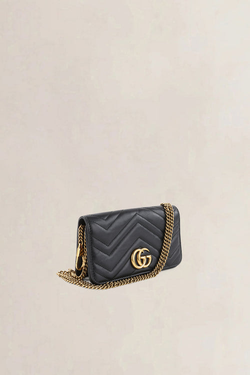 Gucci Black Mini GG Marmont Crossbody Bag