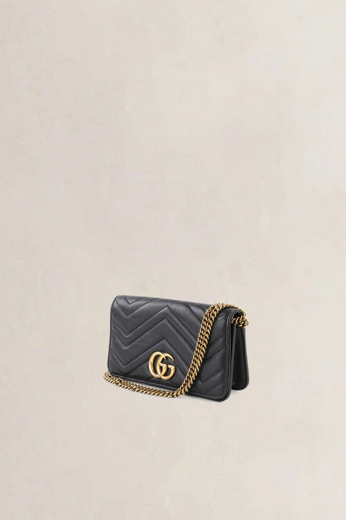 Gucci Black Mini GG Marmont Crossbody Bag