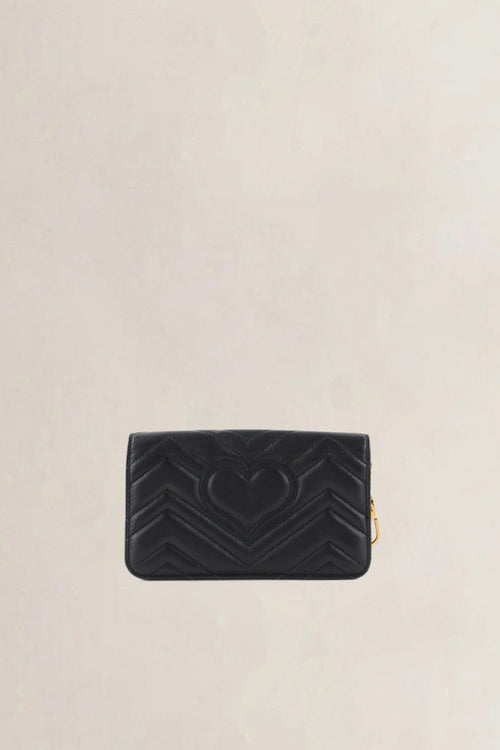 Gucci Black Mini GG Marmont Crossbody Bag