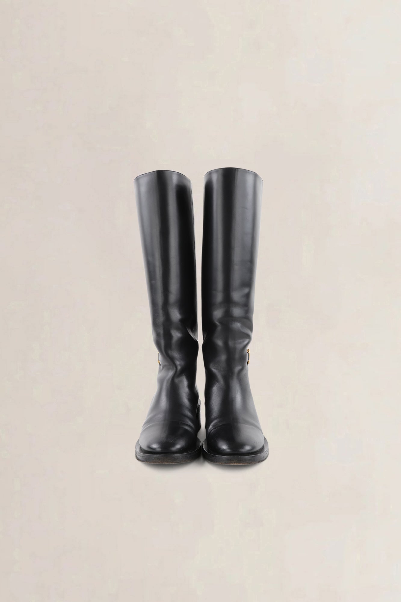 Valentino Garavani Black V-Logo Riding Boots