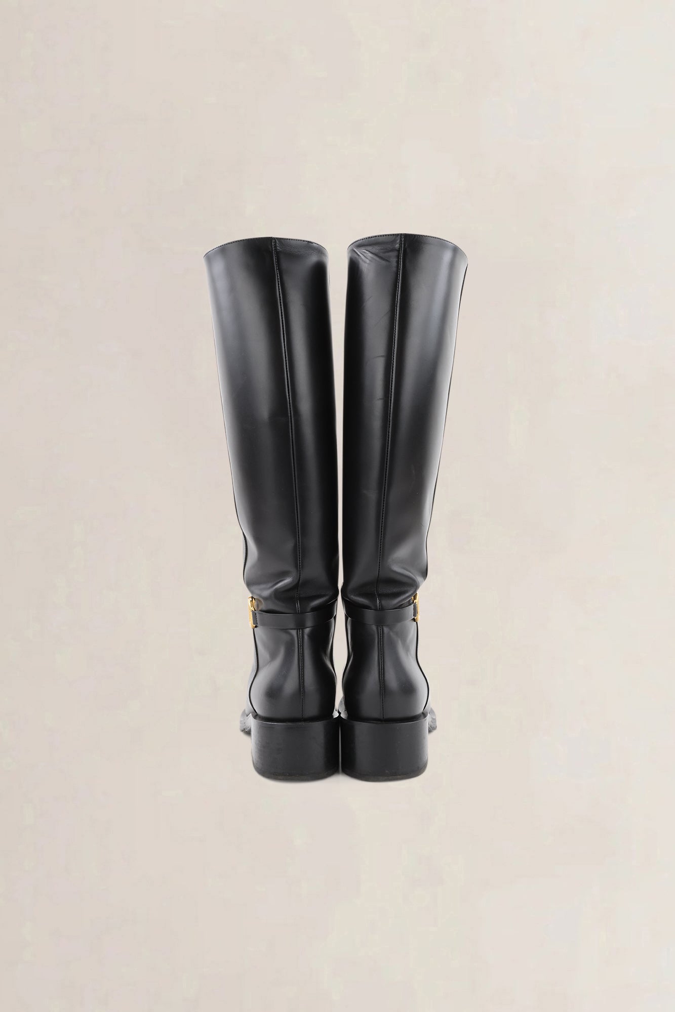 Valentino Garavani Black V-Logo Riding Boots