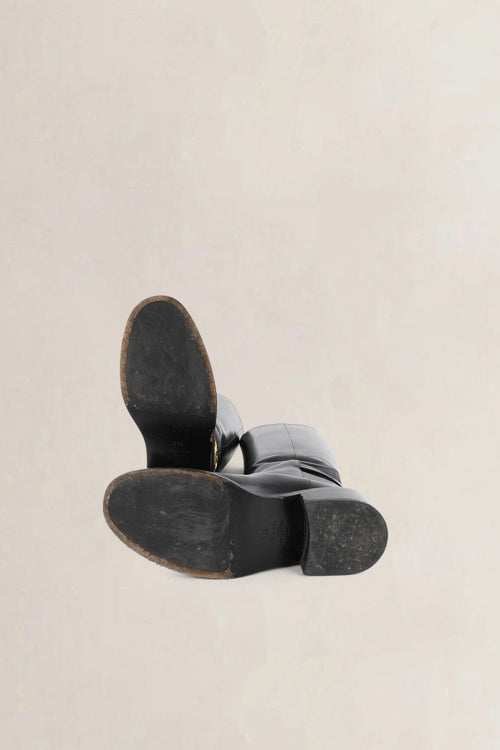 Valentino Garavani Black V-Logo Riding Boots