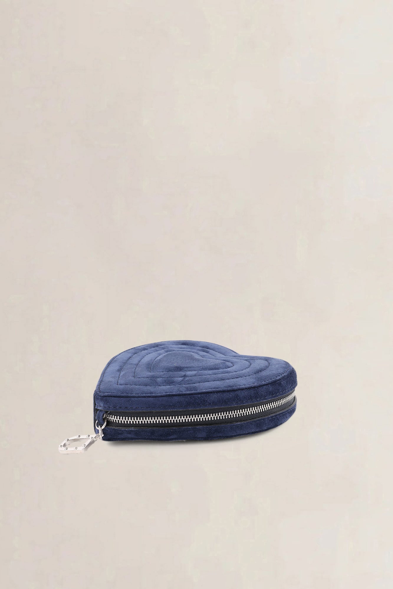 Delvaux Navy Blue Suede Augustin CM Top Handle Bag