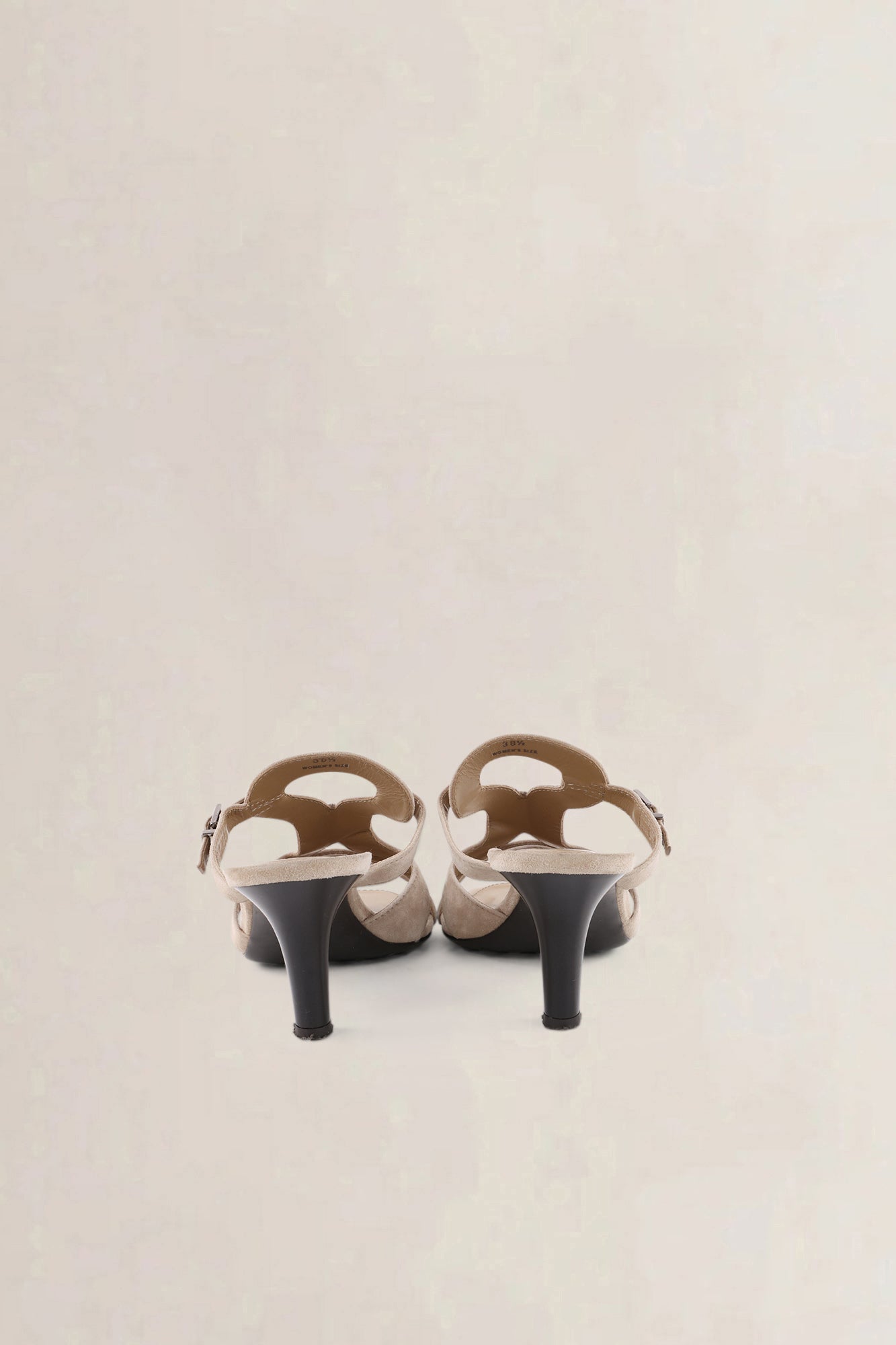 Tod's Beige Suede Strappy Heels