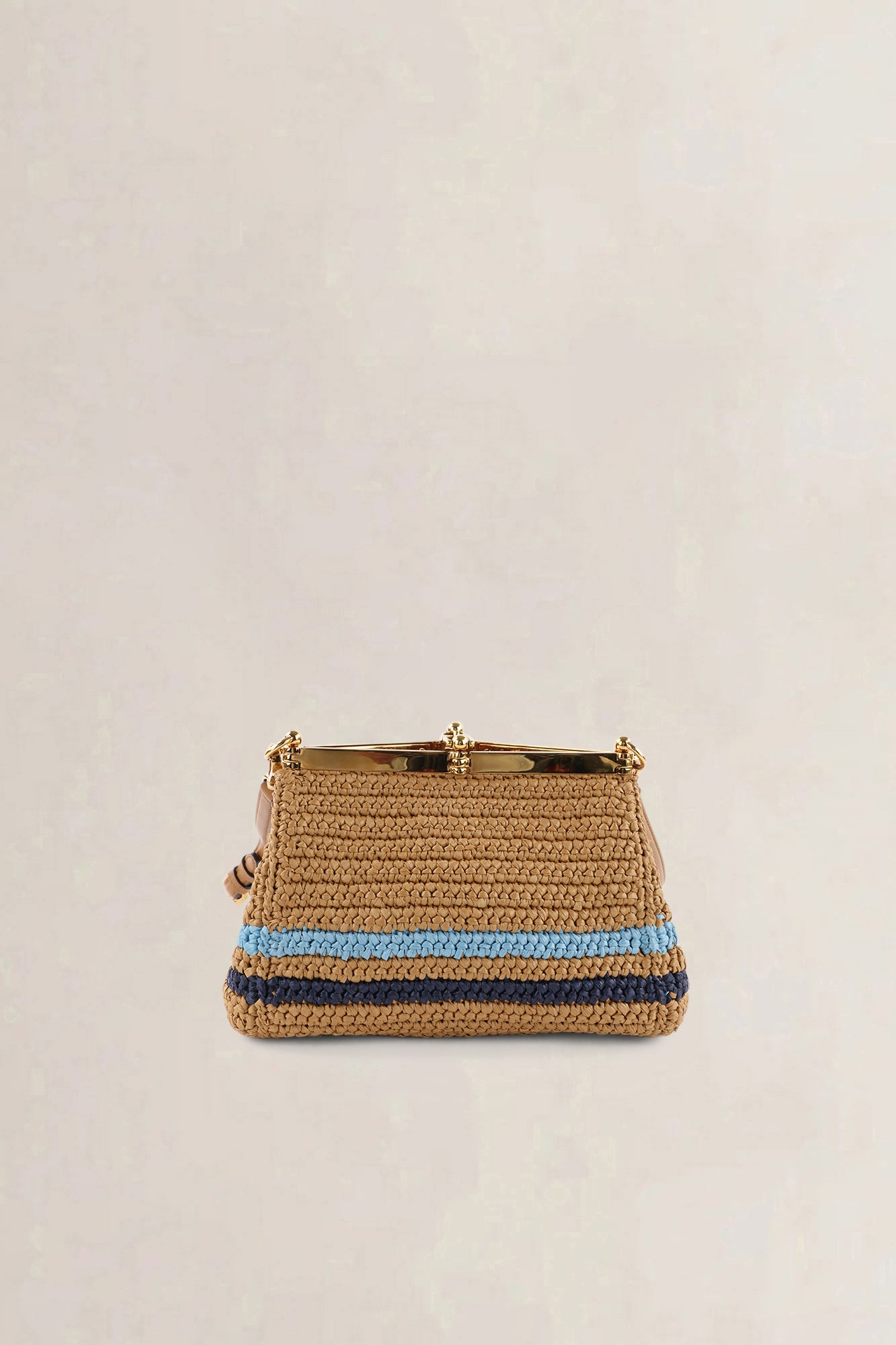 Etro Brown Raffia Floral-Embroidered Crossbody Bag