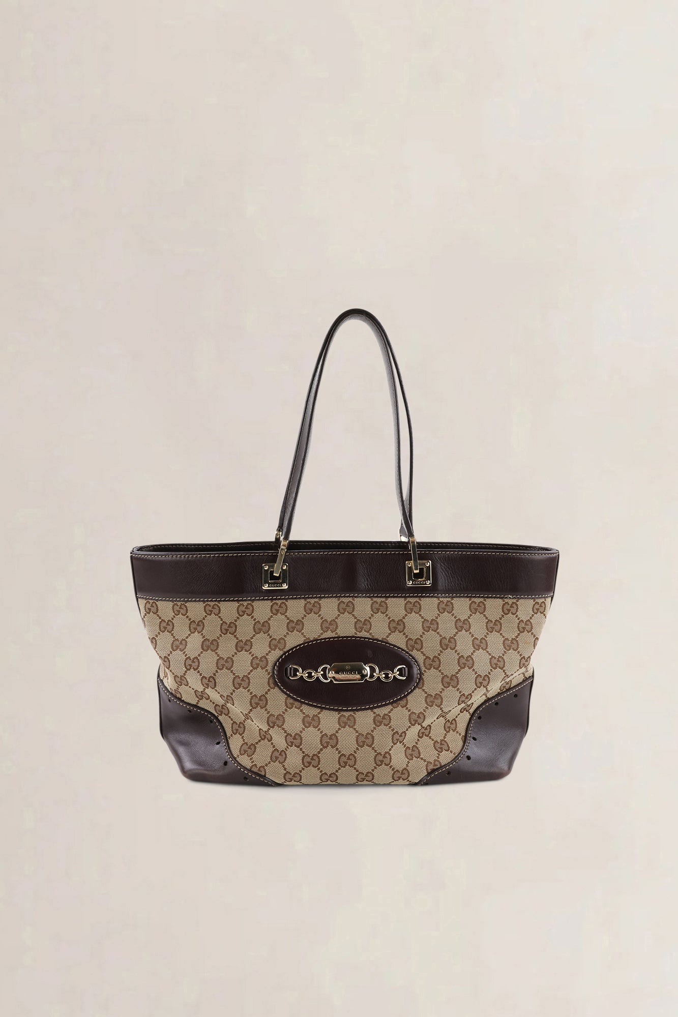 Gucci Dark Brown GG Canvas Shoulder Bag