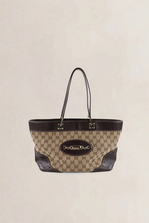 Gucci Dark Brown GG Canvas Shoulder Bag