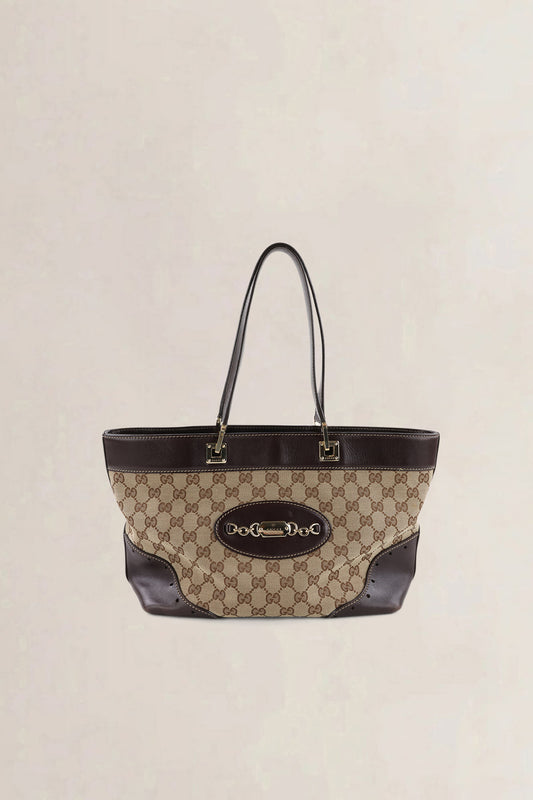 Gucci Dark Brown GG Canvas Shoulder Bag