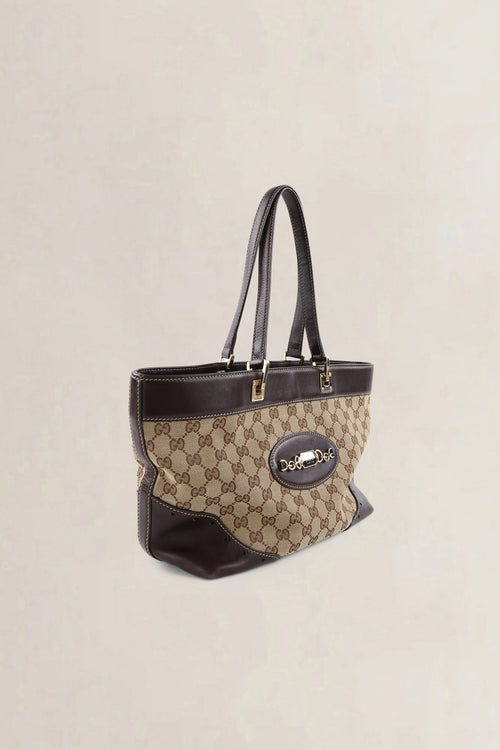 Gucci Dark Brown GG Canvas Shoulder Bag