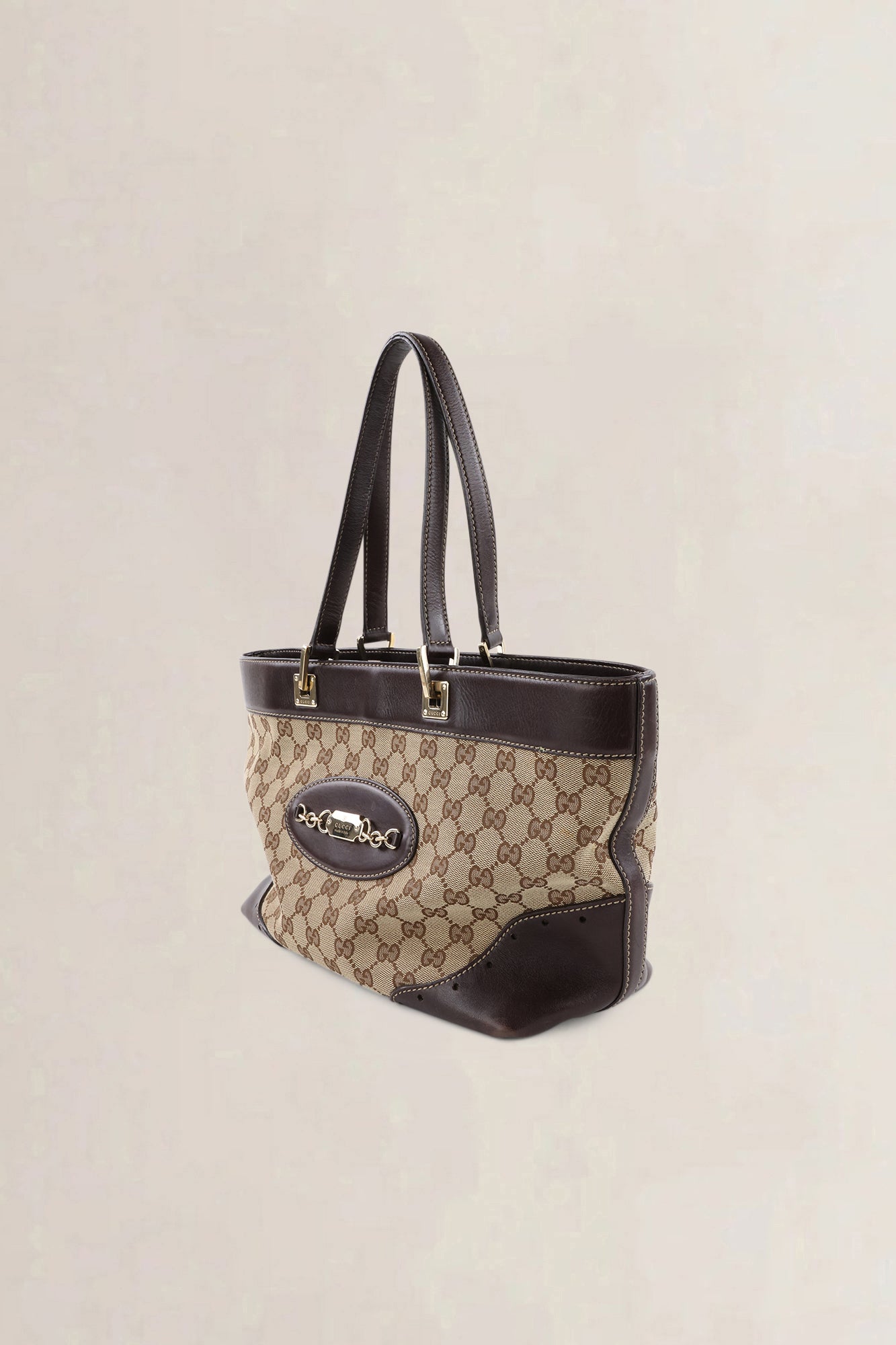 Gucci Dark Brown GG Canvas Shoulder Bag