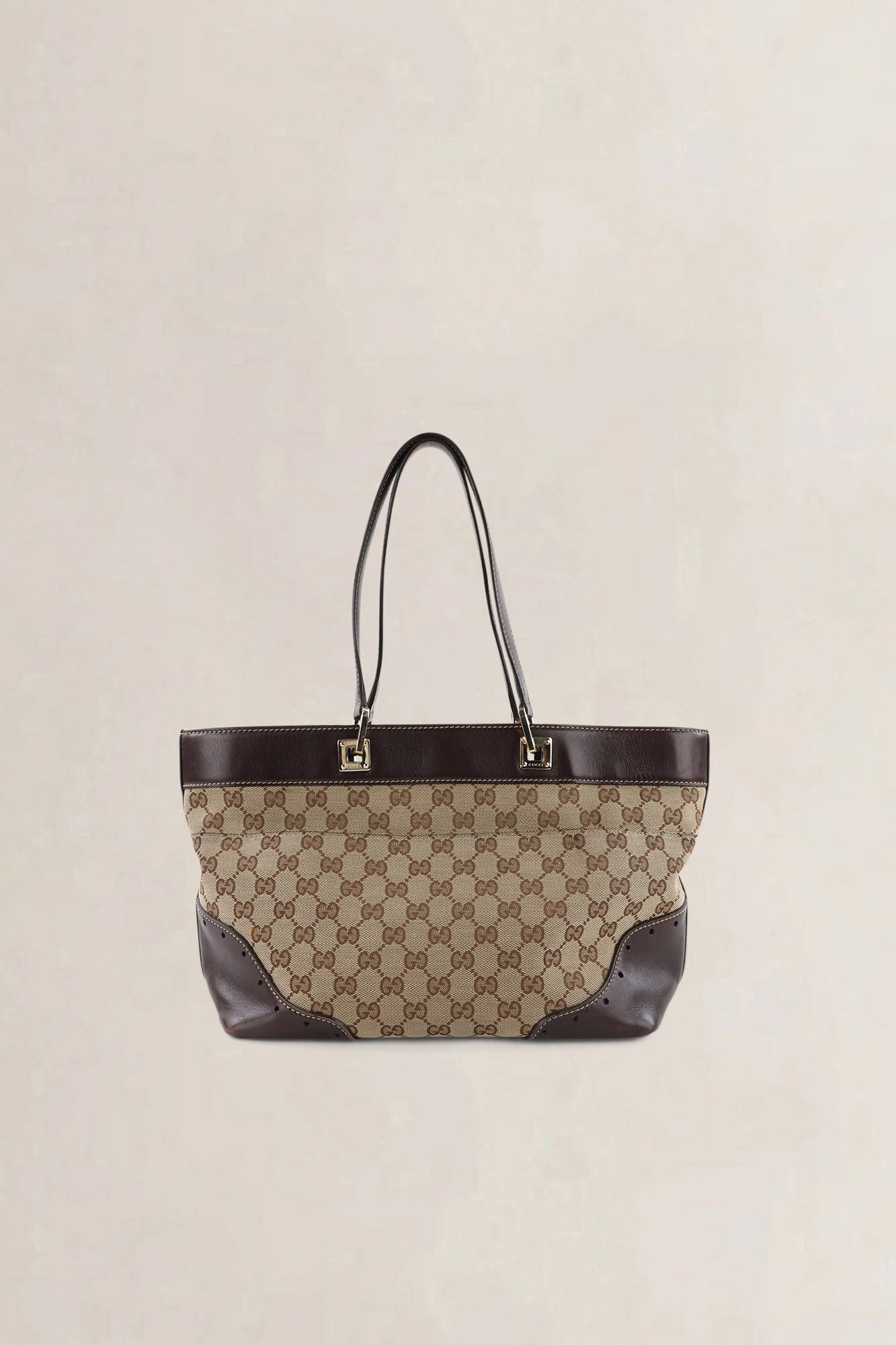 Gucci Dark Brown GG Canvas Shoulder Bag