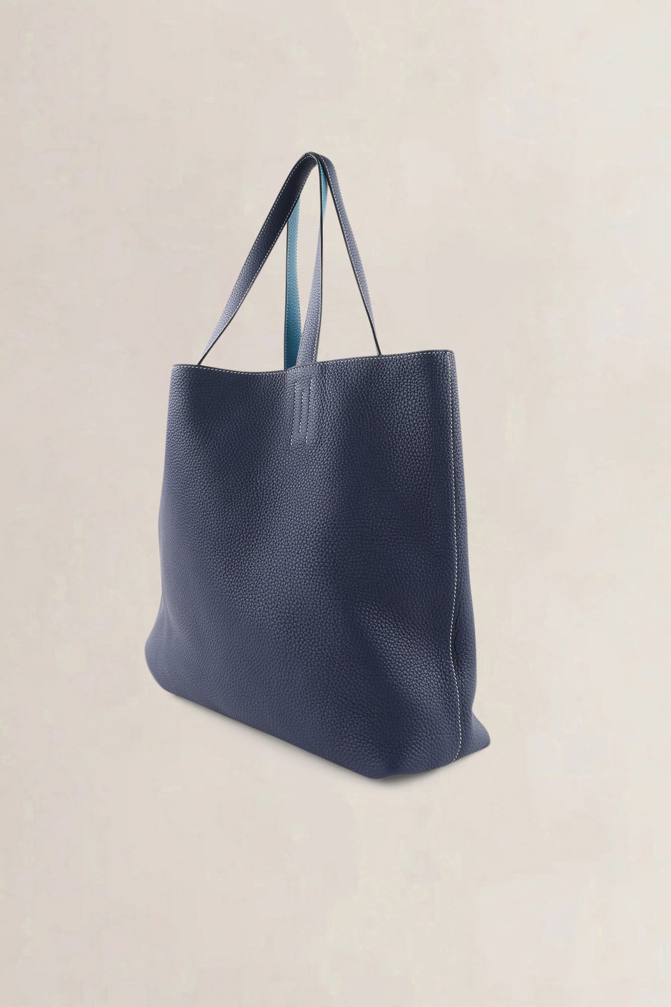 Hermès Dark Blue & Turquoise Clémence Double Sens Shoulder Bag