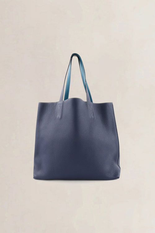 Hermès Dark Blue & Turquoise Clémence Double Sens Shoulder Bag