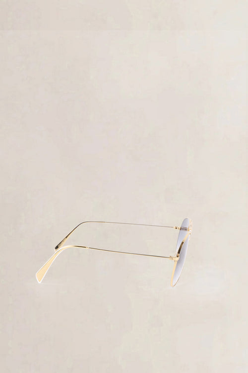 Celine Gold-Tone Aviator Sunglasses