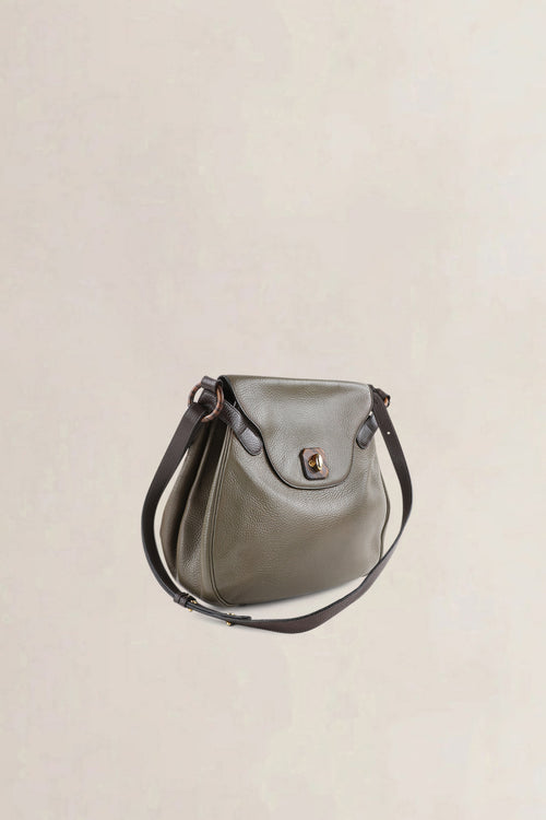 Delvaux Khaki Green Vintage Crossbody Bag