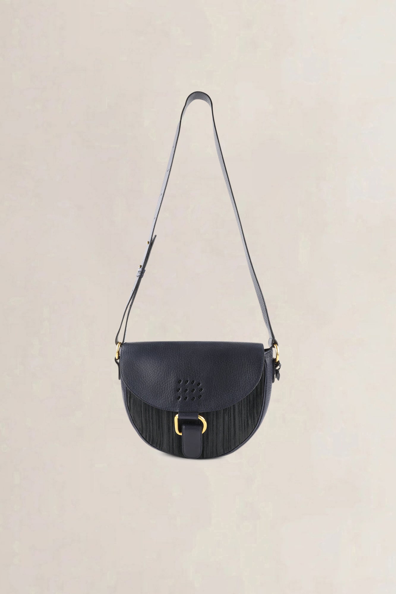 Delvaux Dark Blue Toile de Cuir Vintage Crossbody Bag