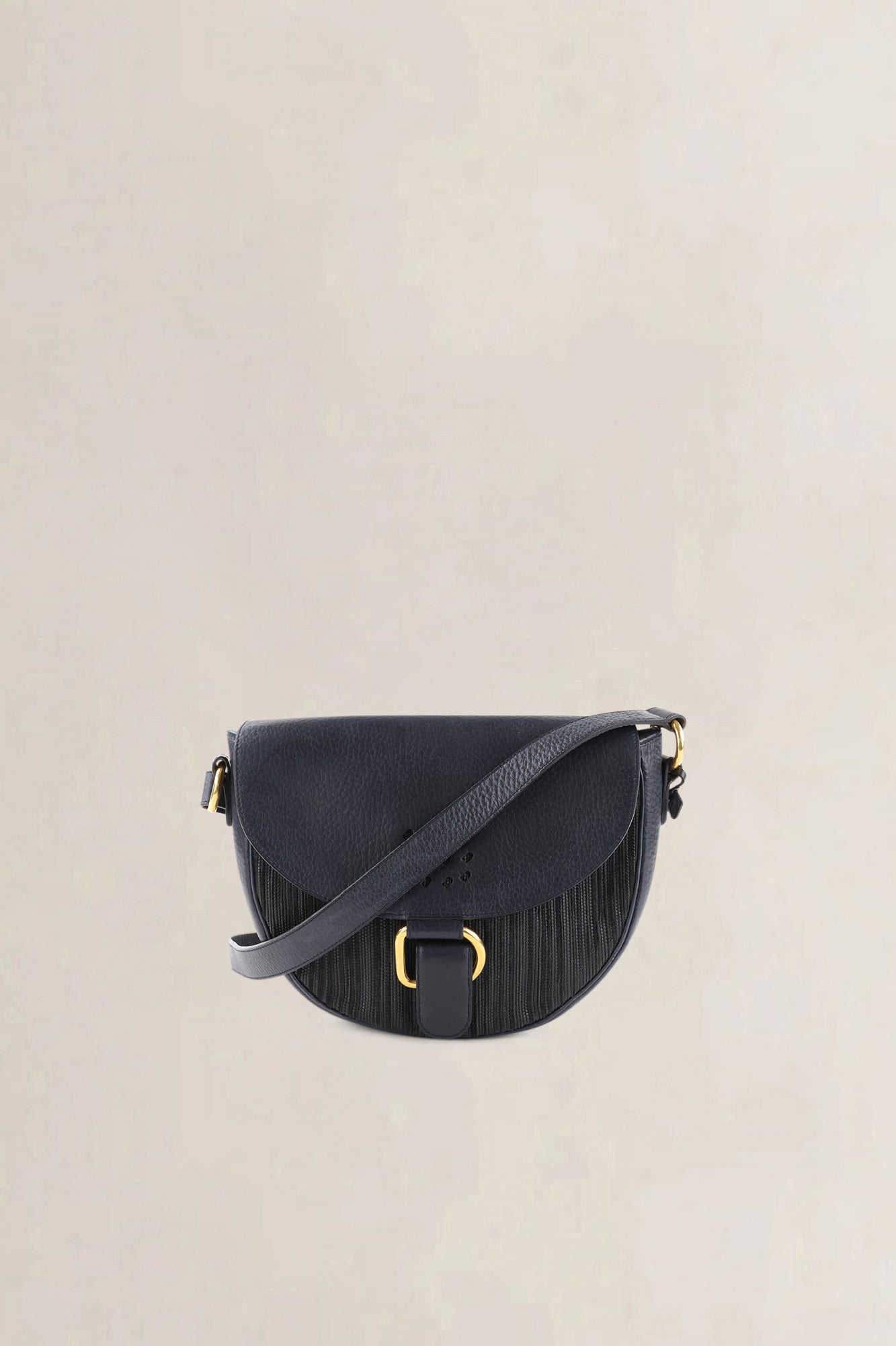 Delvaux Dark Blue Toile de Cuir Vintage Crossbody Bag