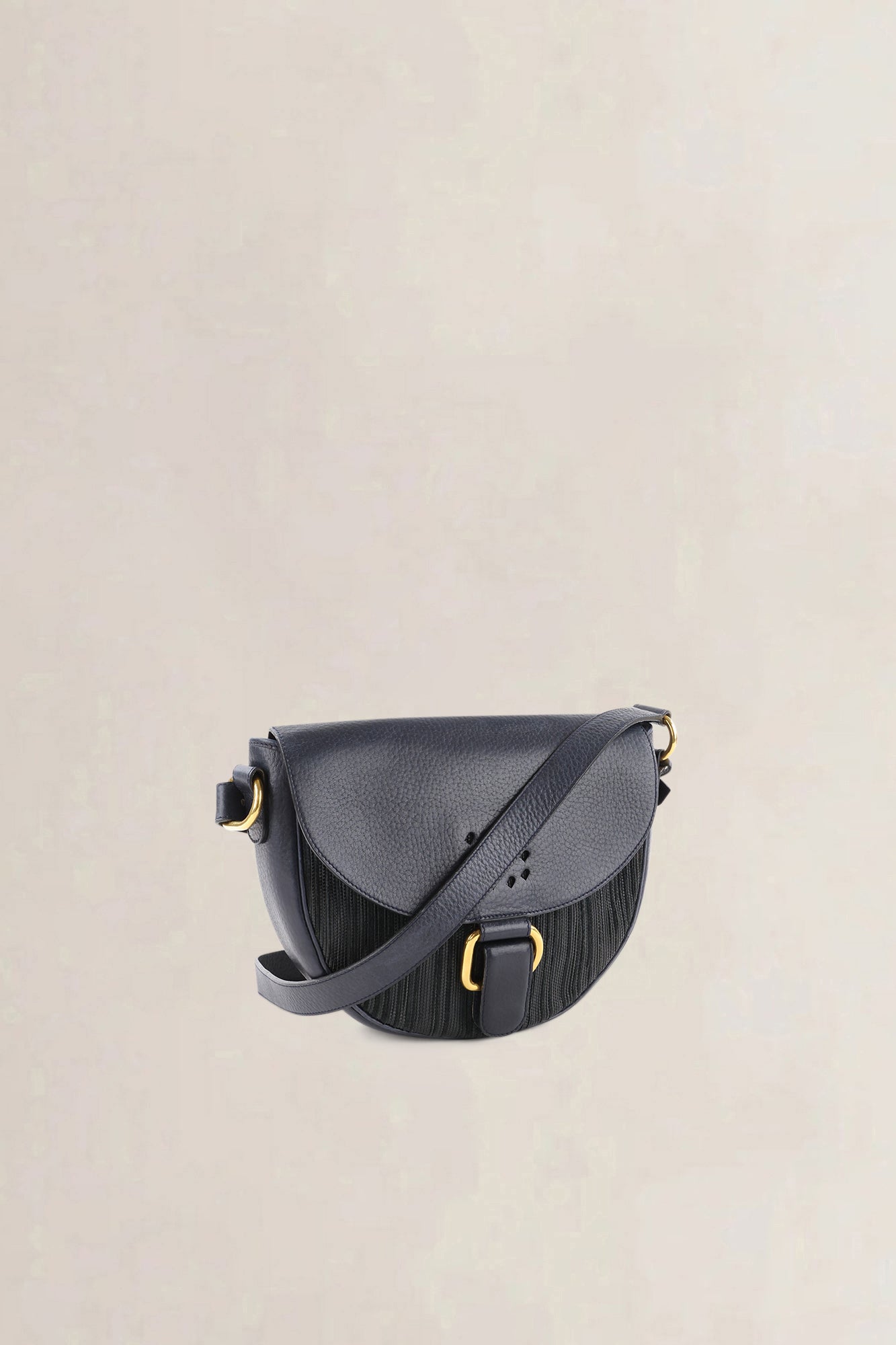 Delvaux Dark Blue Toile de Cuir Vintage Crossbody Bag