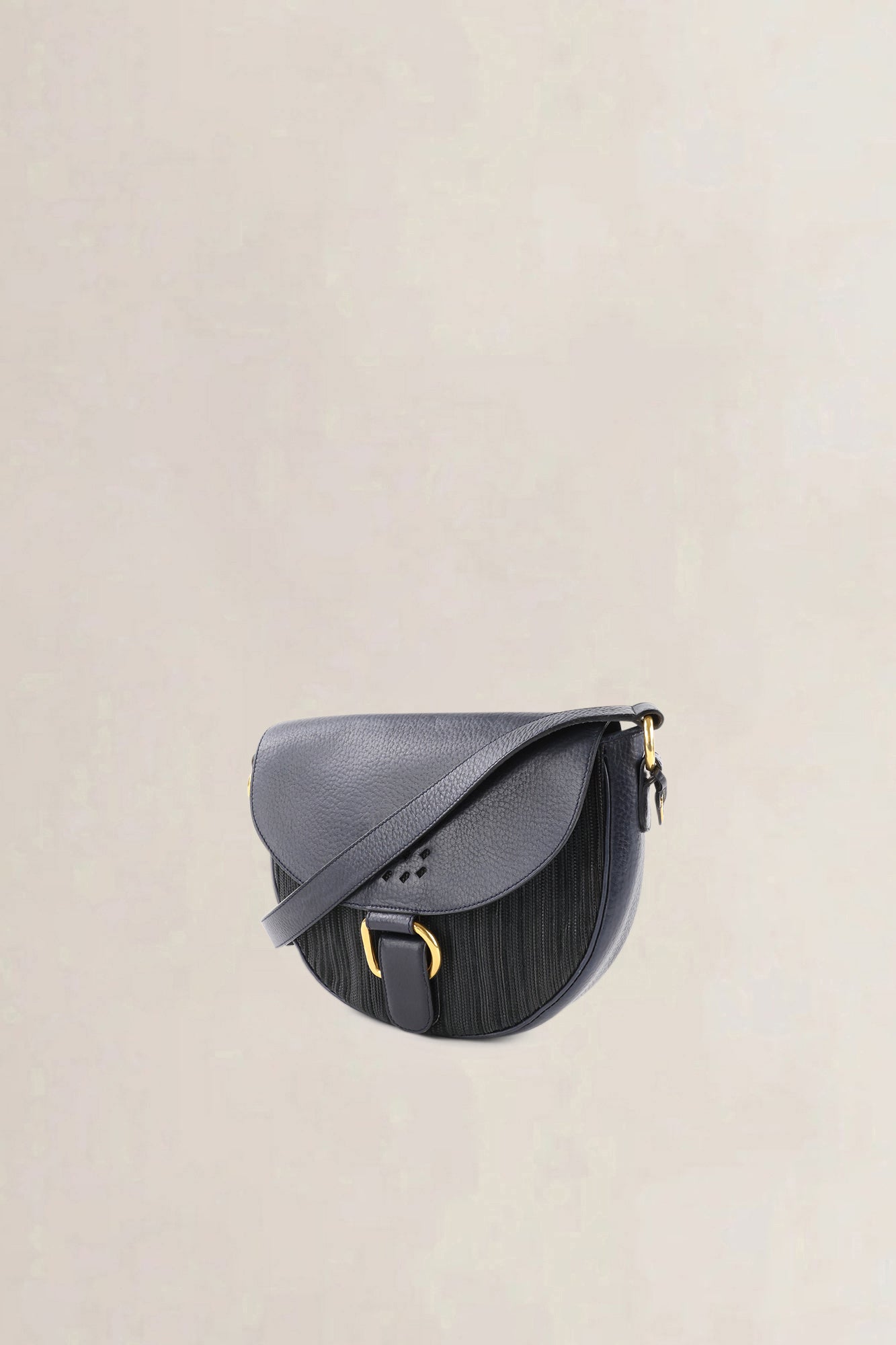 Delvaux Dark Blue Toile de Cuir Vintage Crossbody Bag