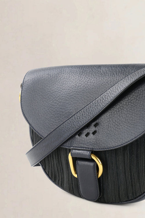 Delvaux Dark Blue Toile de Cuir Vintage Crossbody Bag