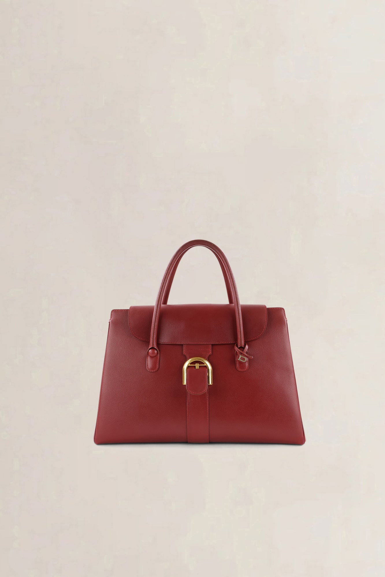 Delvaux Rosso Brillant Cabriolet Top Handle Bag