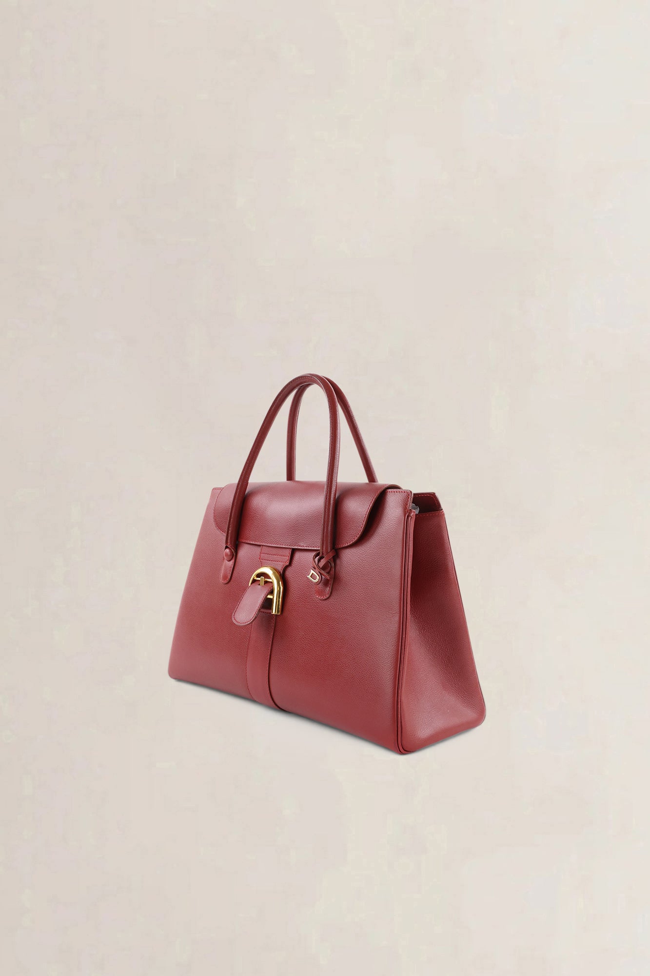 Delvaux Rosso Brillant Cabriolet Top Handle Bag