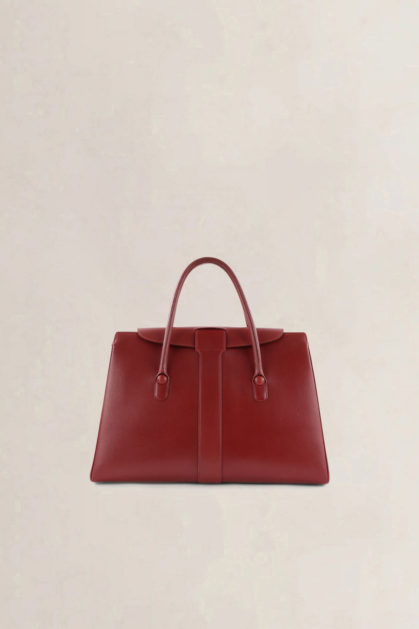 Delvaux Rosso Brillant Cabriolet Top Handle Bag