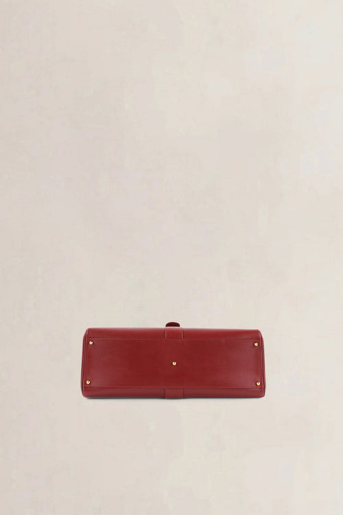 Delvaux Rosso Brillant Cabriolet Top Handle Bag