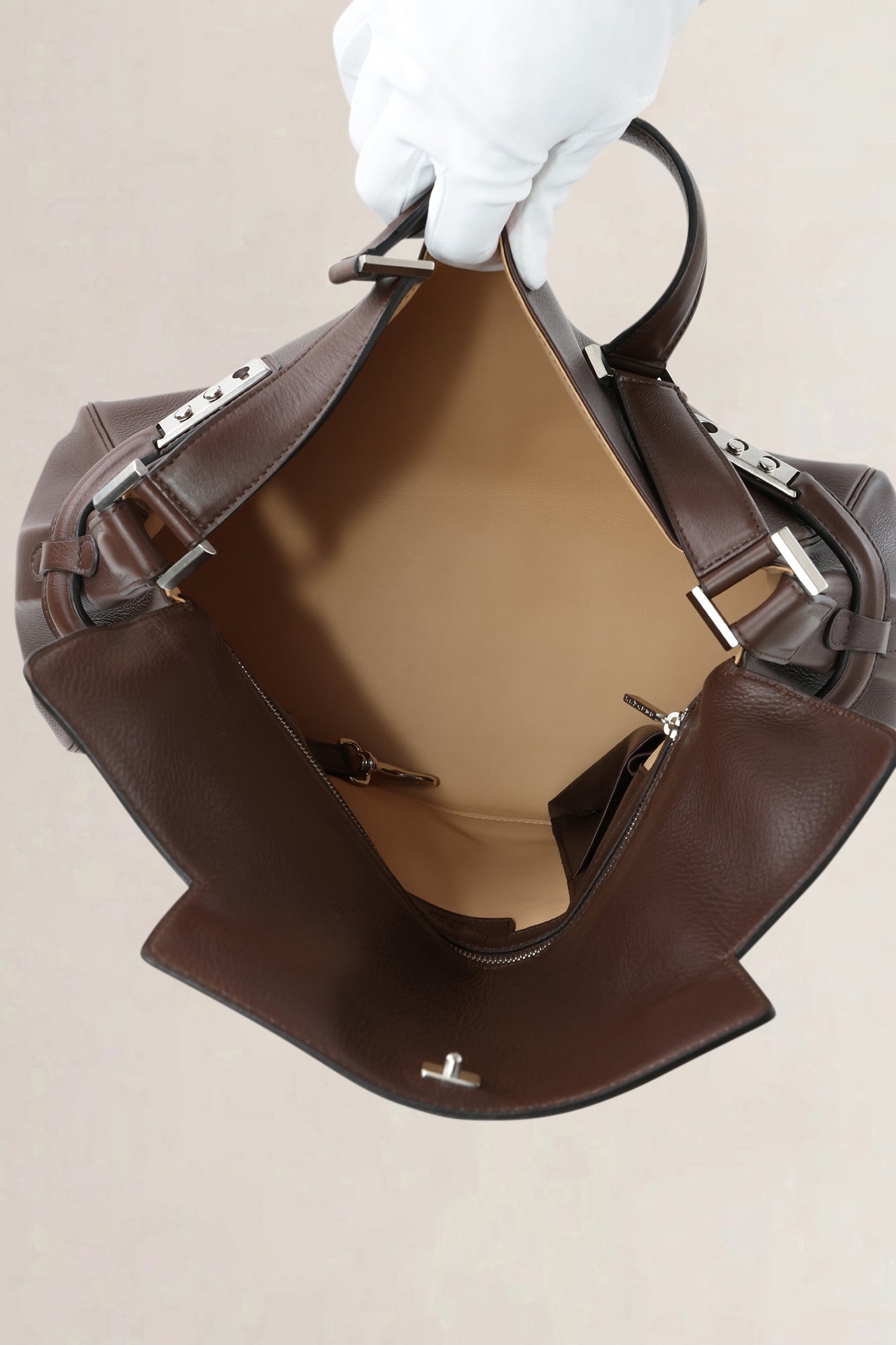 Delvaux Dark Brown Jumping Calf Tempête Épaule Shoulder Bag