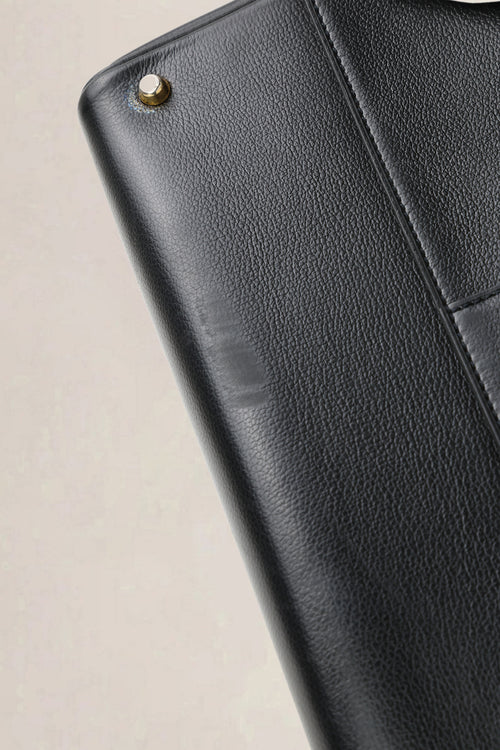 Delvaux Black Jumping Calf Brillant MM Top Handle Bag