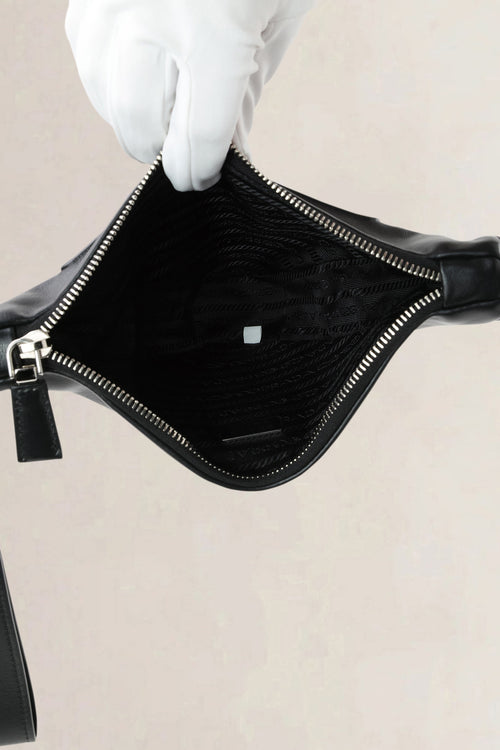 Prada Black Triangle Clutch