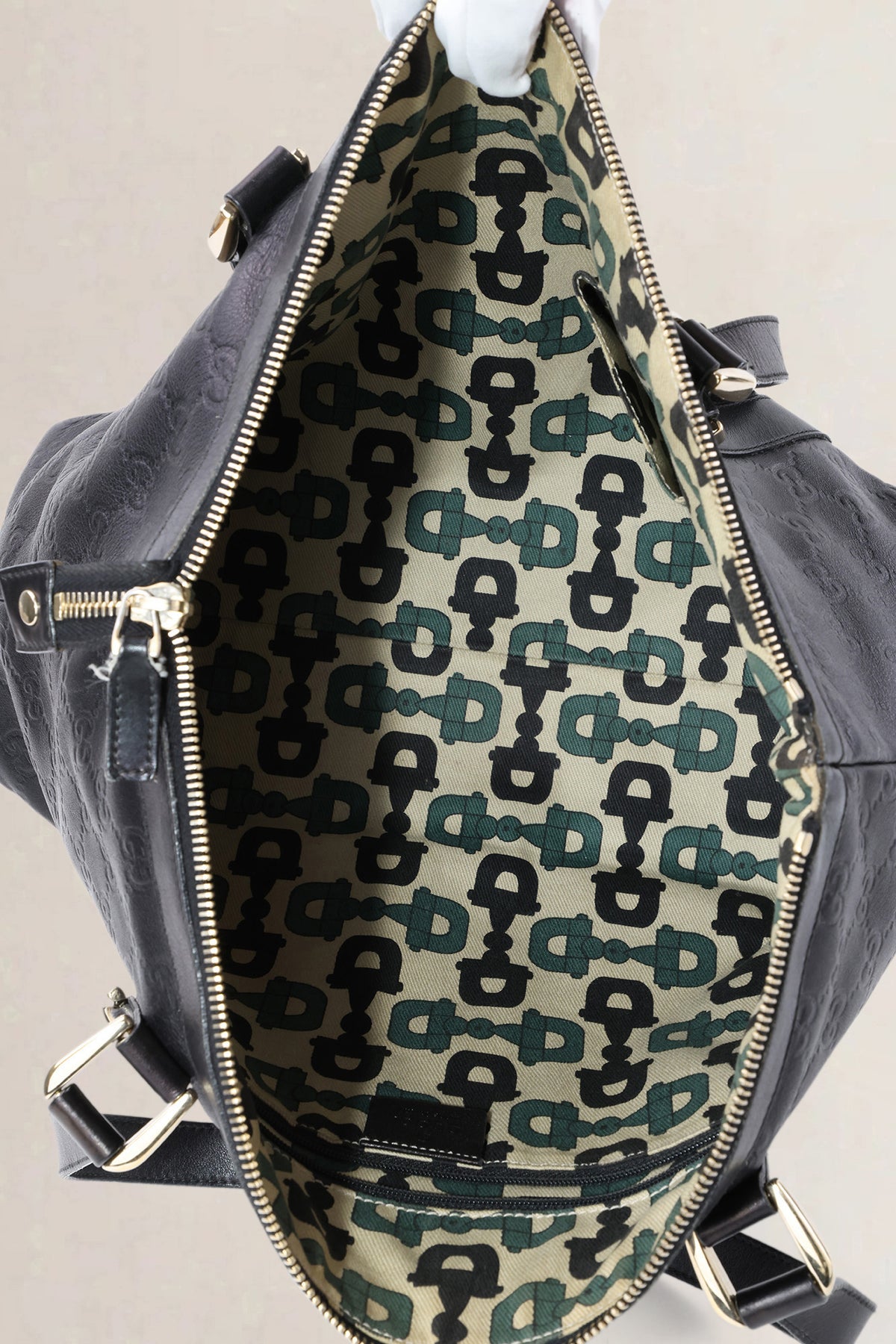 Gucci Black Guccissima Shoulder Bag