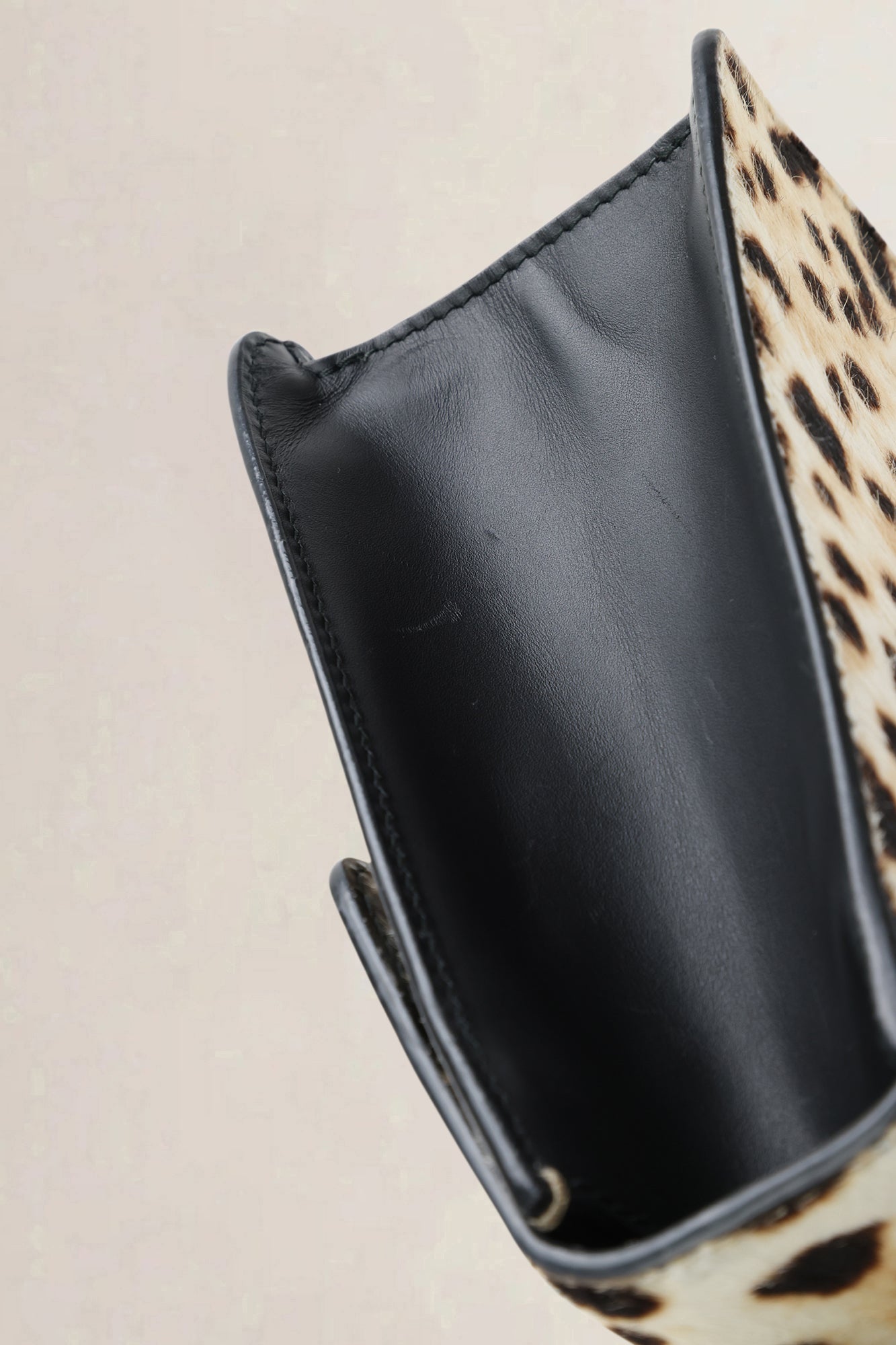 Gucci Leopard Print Pony-Style Calfskin Sylvie Crossbody Bag