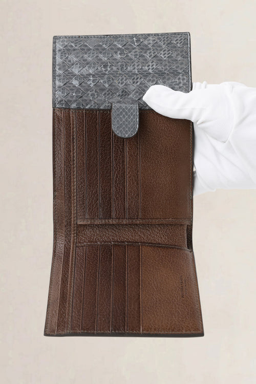 Bottega Veneta Grey Lizard Wallet