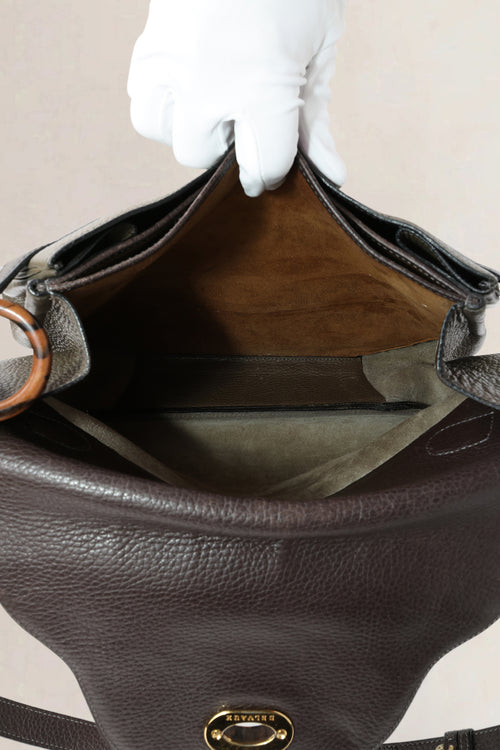 Delvaux Khaki Green Vintage Crossbody Bag