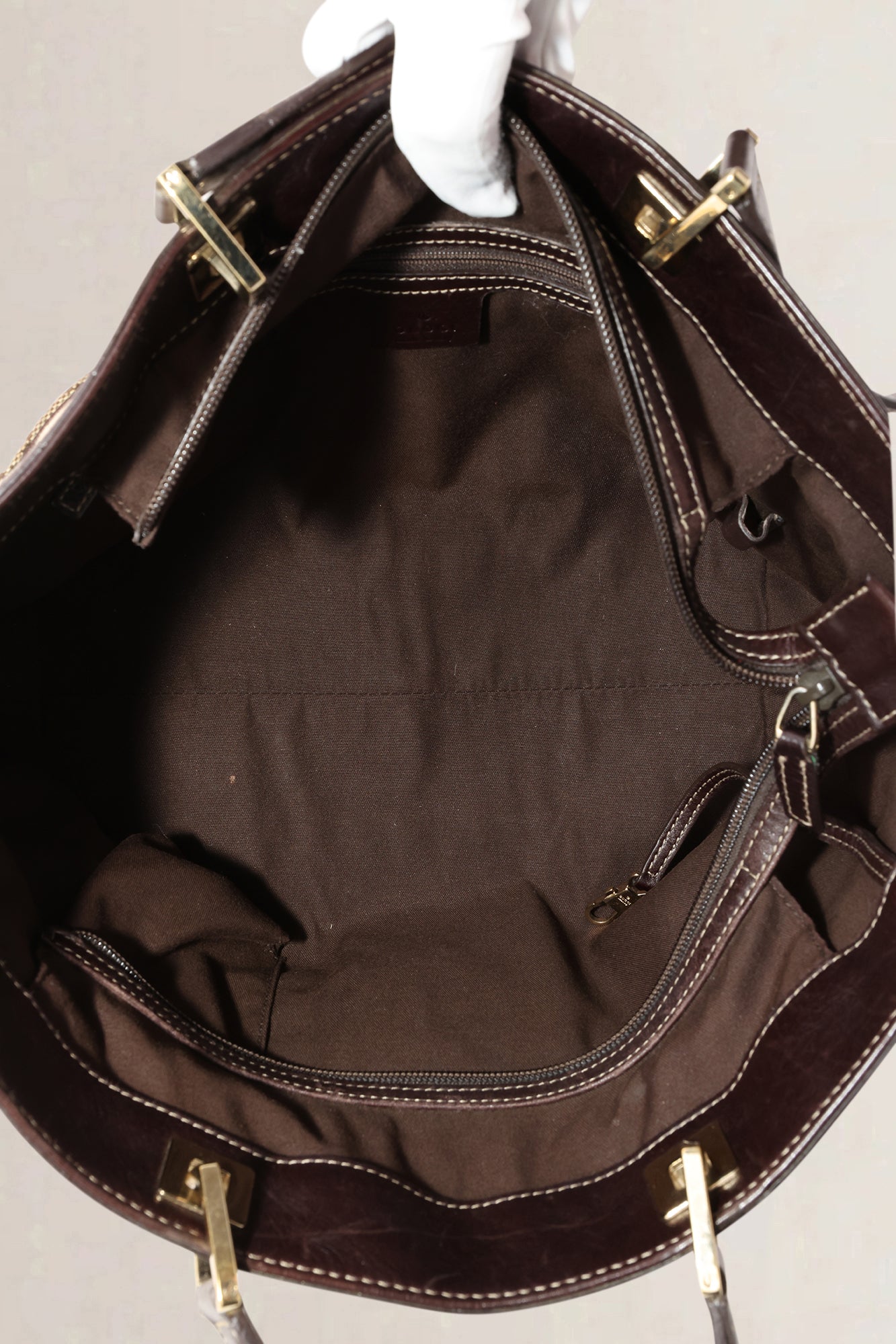 Gucci Dark Brown GG Canvas Shoulder Bag