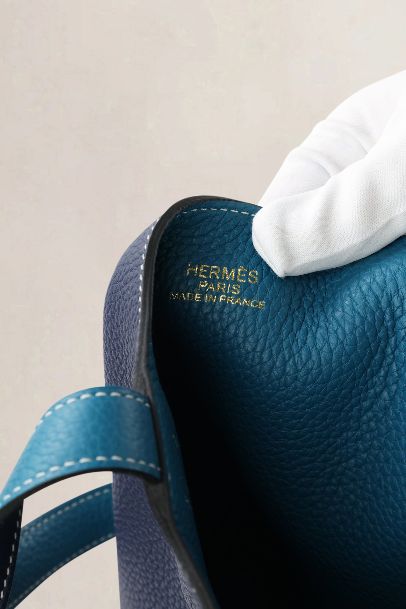 Hermès Dark Blue & Turquoise Clémence Double Sens Shoulder Bag