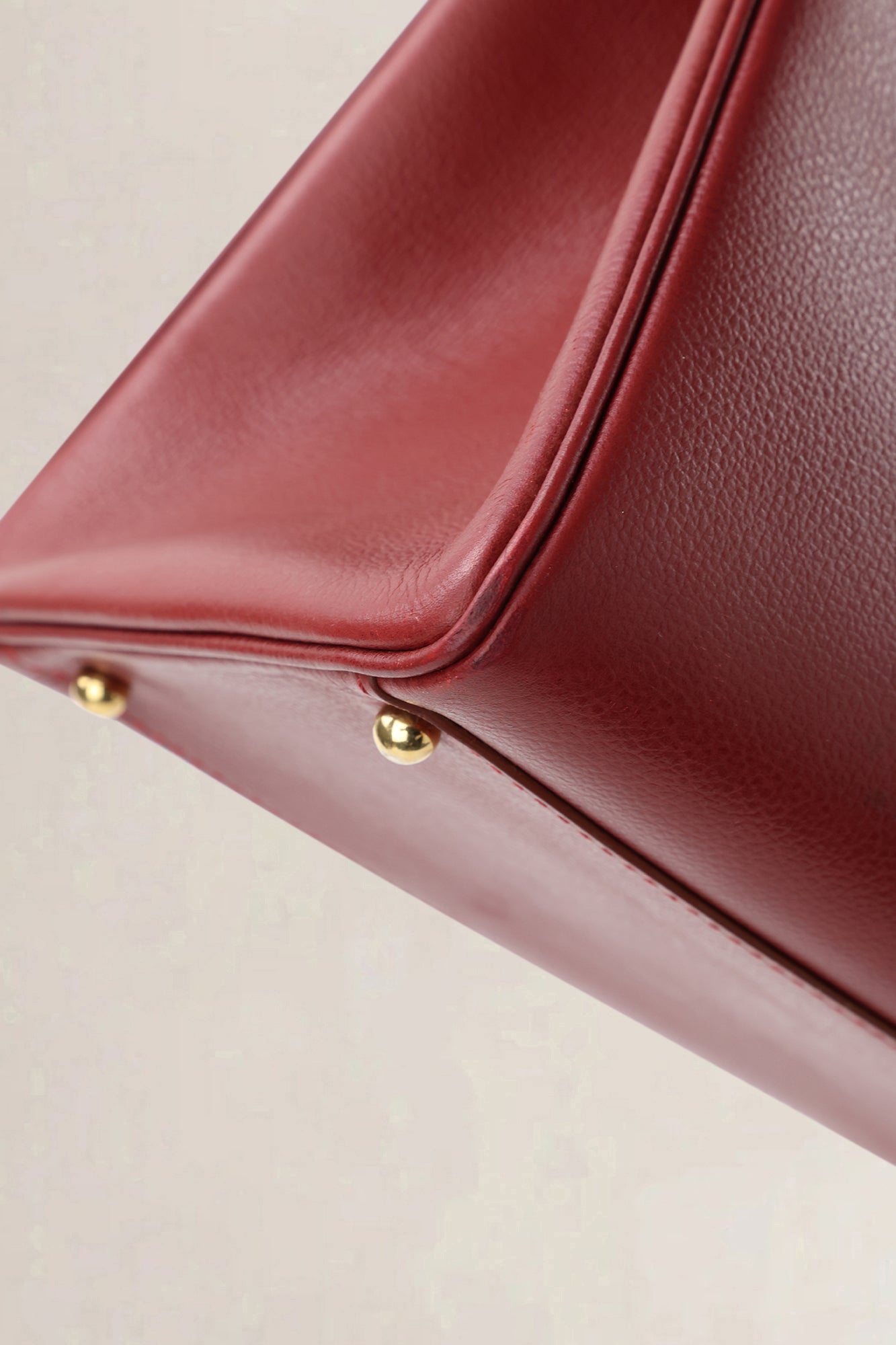 Delvaux Rosso Brillant Cabriolet Top Handle Bag