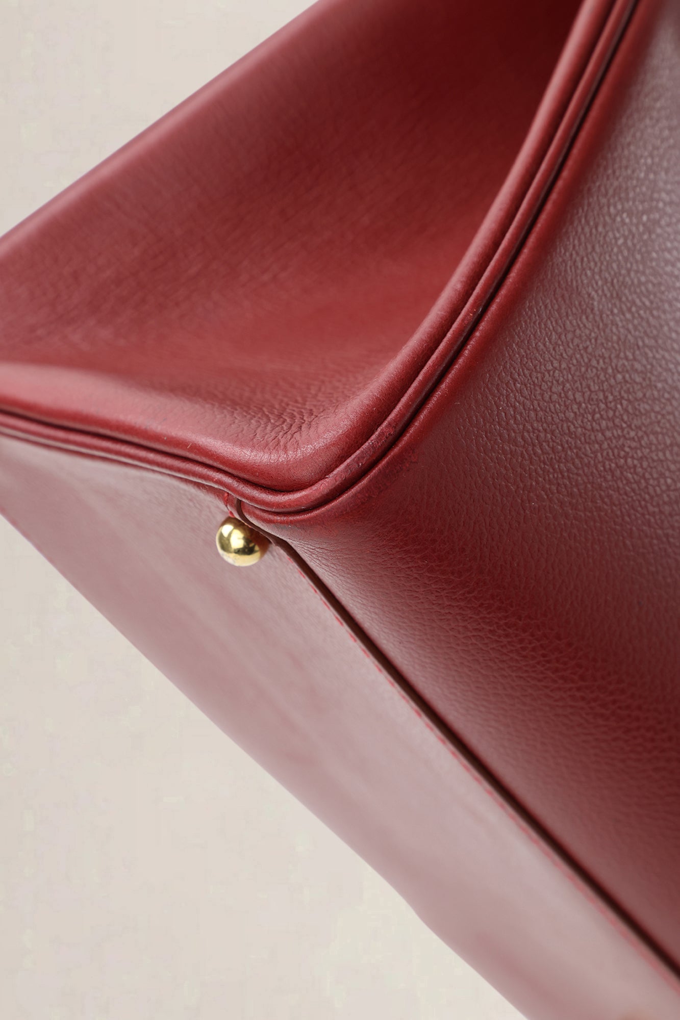 Delvaux Rosso Brillant Cabriolet Top Handle Bag