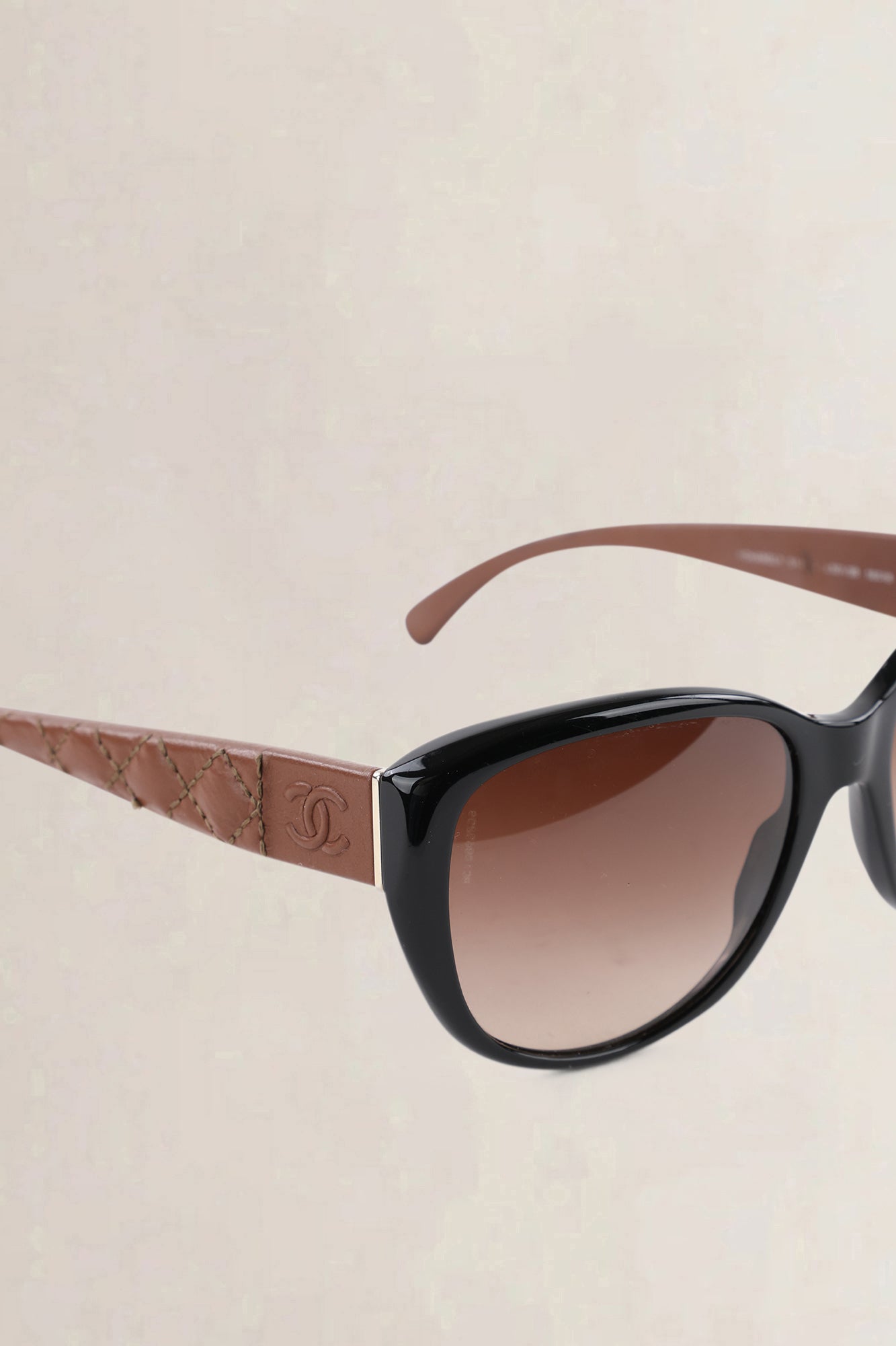 Chanel Black Interlocking CC Logo Oversize Sunglasses